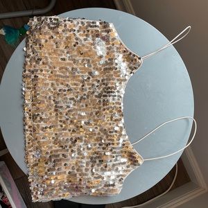 Gold sequin top